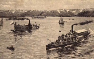 Zwei historische Salon-Dampfer überqueren den Starnberger See